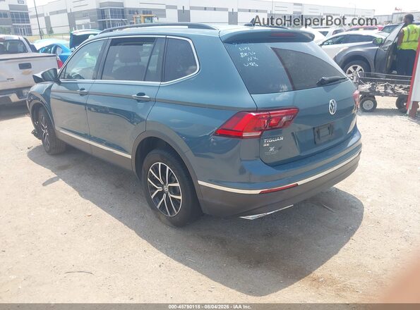 3VV3B7AX3MM018816 2021 VOLKSWAGEN TIGUAN Синий Задняя левая четверть