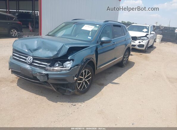 3VV3B7AX3MM018816 2021 VOLKSWAGEN TIGUAN Синий Передняя левая четверть