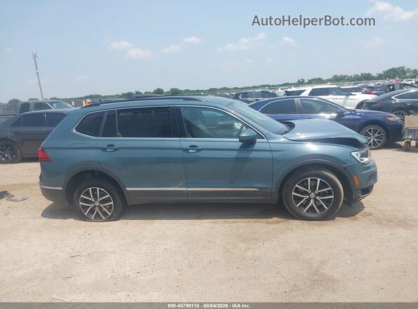 3VV3B7AX3MM018816 2021 VOLKSWAGEN TIGUAN Синий Вид задней части салона