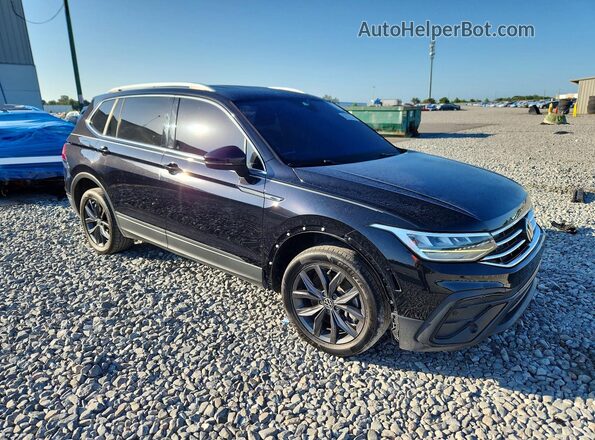 3VV3B7AX3NM154672 2022 VOLKSWAGEN TIGUAN Черный Передняя правая четверть