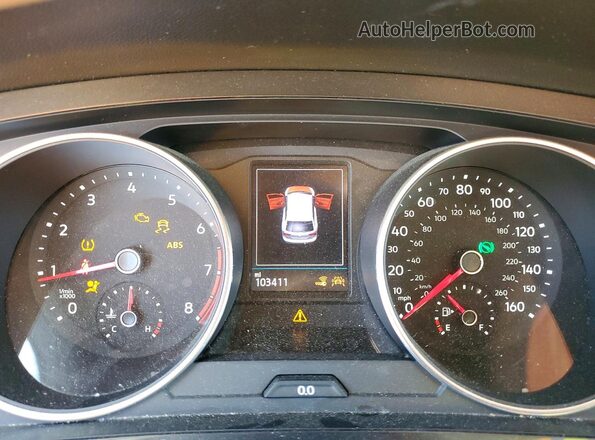 3VV3B7AX5KM177110 2019 VOLKSWAGEN TIGUAN Белый Вид щитка приборов