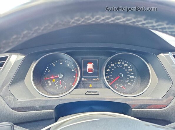 3VV3B7AX5LM116809 2020 VOLKSWAGEN TIGUAN Black ხელსაწყოთა პანელის ხედი