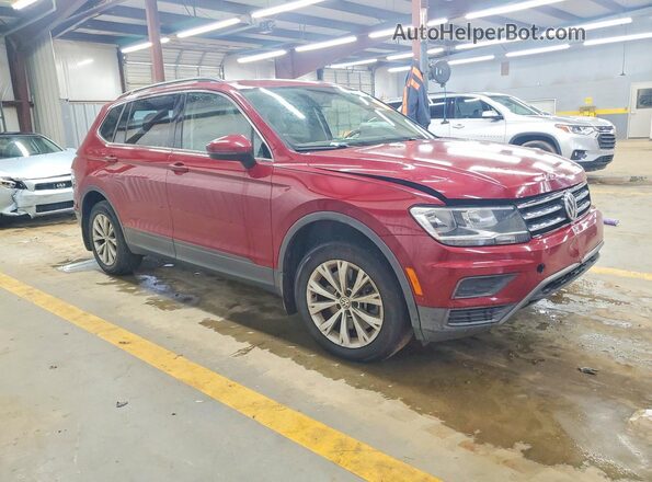 3VV3B7AX6KM044940 2019 VOLKSWAGEN TIGUAN Бордовый Передняя правая четверть