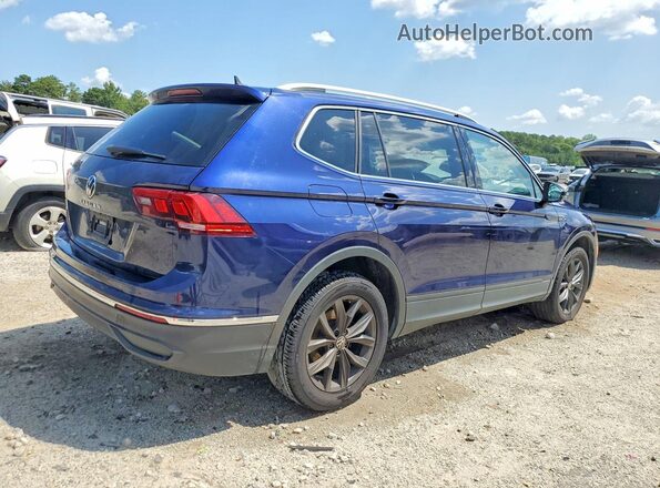 3VV3B7AX6NM018651 2022 VOLKSWAGEN TIGUAN Blue უკანა მარჯვენა