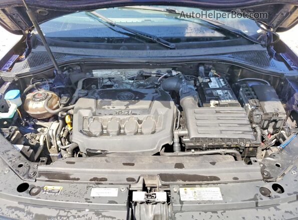 3VV3B7AX6NM018651 2022 VOLKSWAGEN TIGUAN Blue ძრავის განყოფილების ხედი