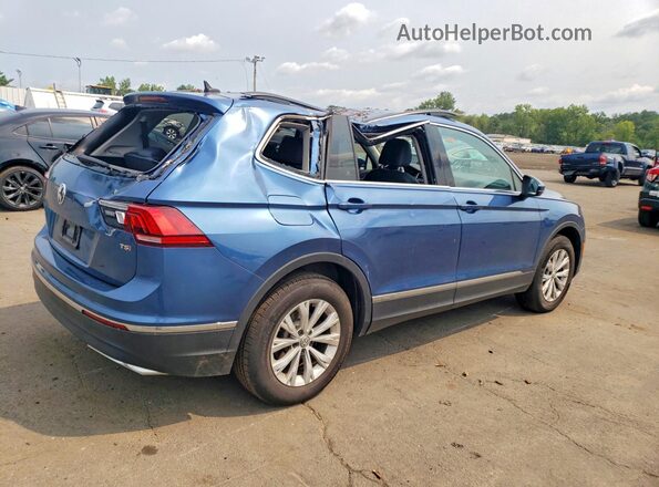 3VV3B7AX7JM105369 2018 VOLKSWAGEN TIGUAN Blue Tył prawy