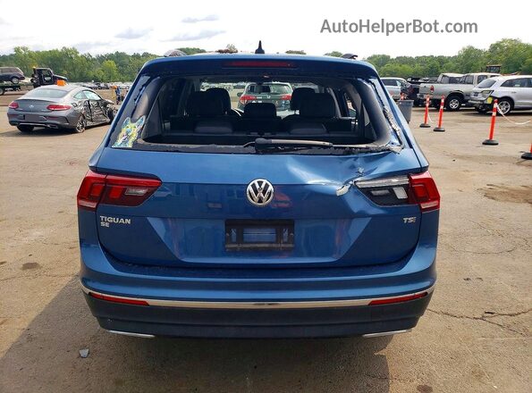 3VV3B7AX7JM105369 2018 VOLKSWAGEN TIGUAN Blue Widok z tyłu
