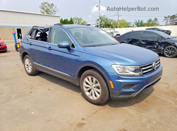 3VV3B7AX7JM105369 2018 VOLKSWAGEN TIGUAN Blue Przód prawy