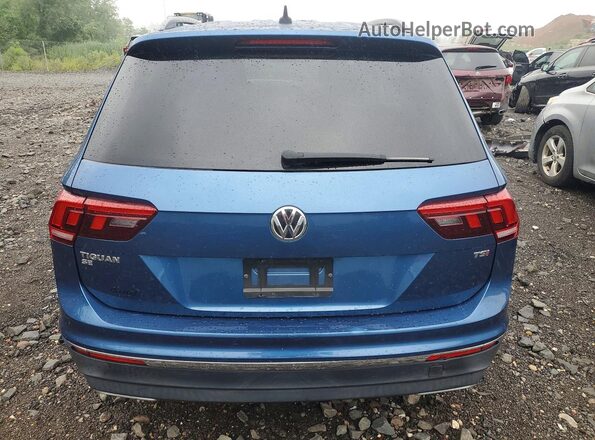 3VV3B7AX7JM121460 2018 VOLKSWAGEN TIGUAN Blue Widok z tyłu