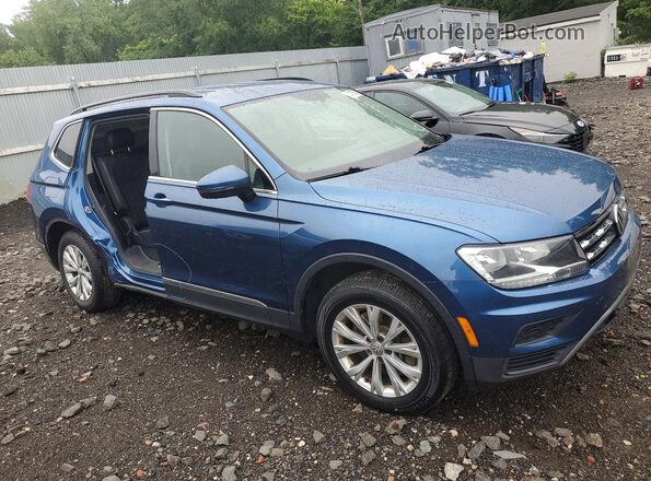 3VV3B7AX7JM121460 2018 VOLKSWAGEN TIGUAN Blue Przód prawy