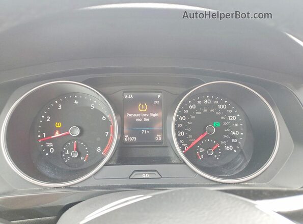 3VV3B7AX7JM121460 2018 VOLKSWAGEN TIGUAN Blue Widok zestawu wskaźników