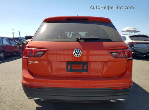 3VV3B7AX7KM066820 2019 VOLKSWAGEN TIGUAN Orange Vista trasera