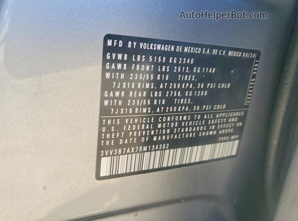 3VV3B7AX7RM134382 2024 VOLKSWAGEN TIGUAN Silver ძრავის განყოფილების ხედი