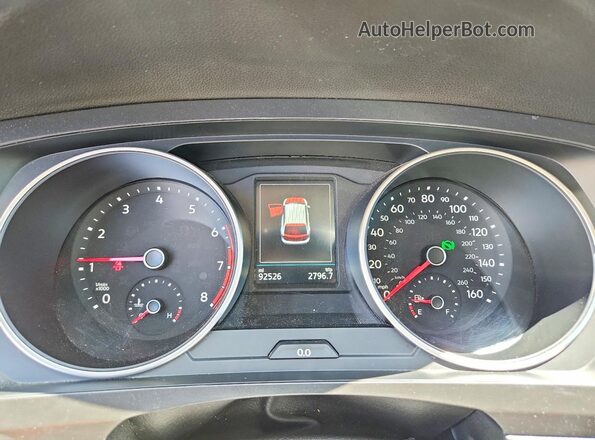 3VV3B7AX8JM020735 2018 VOLKSWAGEN TIGUAN Black Вид щитка приладів
