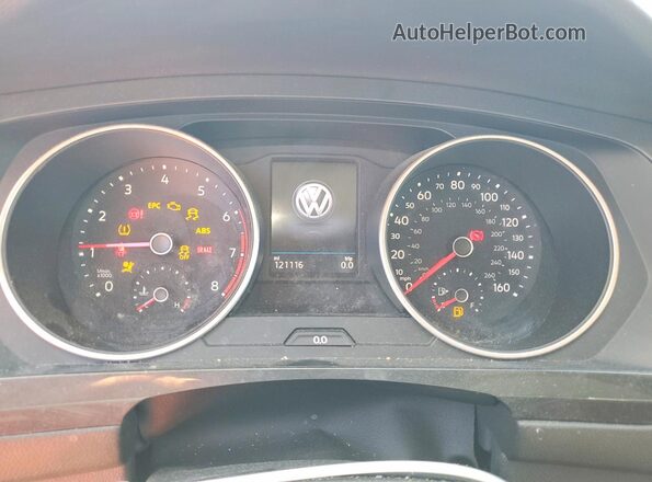 3VV3B7AX9JM061097 2018 VOLKSWAGEN TIGUAN White Widok zestawu wskaźników
