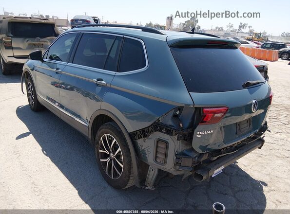 3VV3B7AXXMM050954 2021 VOLKSWAGEN TIGUAN Light Blue Задняя левая четверть
