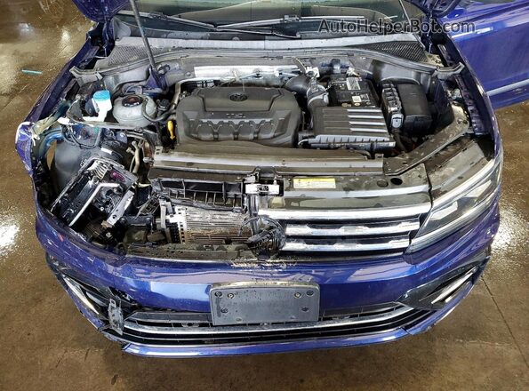 3VV4B7AX0MM047520 2021 VOLKSWAGEN TIGUAN Blue ძრავის განყოფილების ხედი
