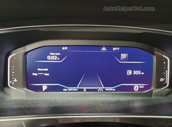 3VV4B7AX1KM074111 2019 VOLKSWAGEN TIGUAN Black Widok zestawu wskaźników