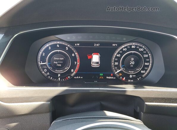3VV4B7AX3JM144755 2018 VOLKSWAGEN TIGUAN White ხელსაწყოთა პანელის ხედი