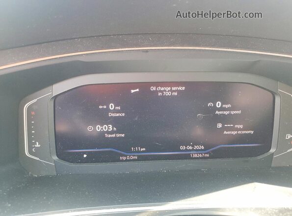 3VV4B7AX4KM156527 2019 VOLKSWAGEN TIGUAN Burgundy Instrument cluster view