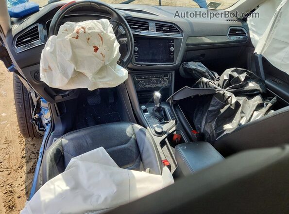 3VV4B7AX5KM031326 2019 VOLKSWAGEN TIGUAN Blue წინა პანელის ხედი
