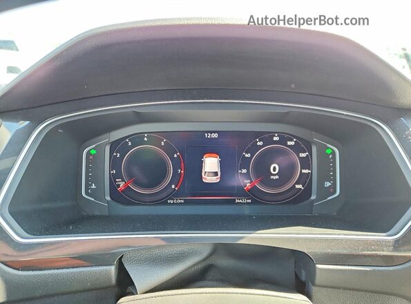 3VV4B7AX6NM172135 2022 VOLKSWAGEN TIGUAN White Вид щитка приладів