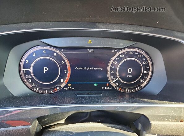 3VV4B7AX7KM041811 2019 VOLKSWAGEN TIGUAN Black Вид щитка приладів