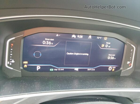 3VV4B7AX7MM042007 2021 VOLKSWAGEN TIGUAN Blue Вид щитка приладів
