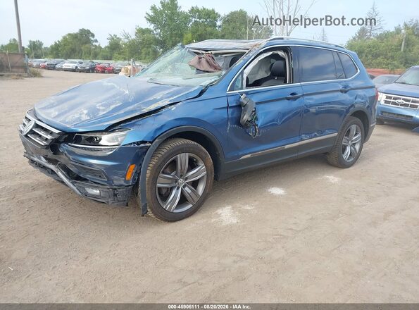 3VV4B7AX8JM196317 2018 VOLKSWAGEN TIGUAN Blue წინა მარცხენა ხედი სამი მეოთხედიდან