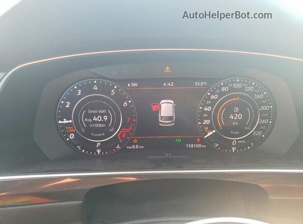 3VV4B7AX9JM155324 2018 VOLKSWAGEN TIGUAN Orange ხელსაწყოთა პანელის ხედი