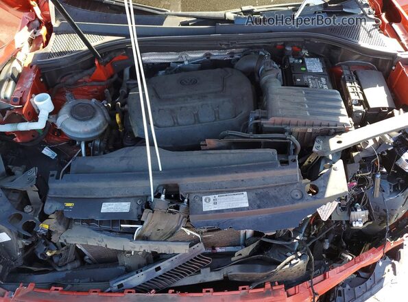 3VV5B7AX2JM061595 2018 VOLKSWAGEN TIGUAN Orange Շարժիչի բաժամունքի տեսք