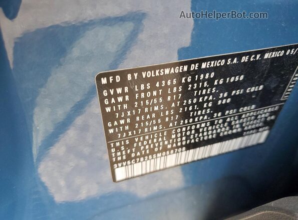 3VV5C7B25SM058708 2025 VOLKSWAGEN TAOS Blue Вид підкапотного простору