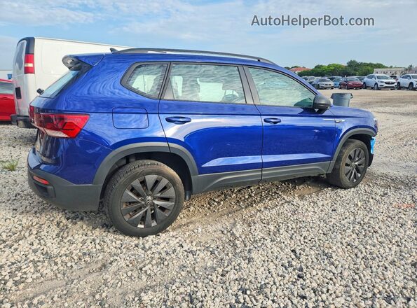 3VV5X7B28RM082287 2024 VOLKSWAGEN TAOS Синий Задняя правая четверть
