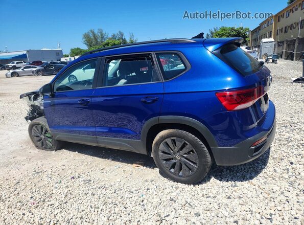 3VV5X7B28RM082287 2024 VOLKSWAGEN TAOS Синий Задняя левая четверть