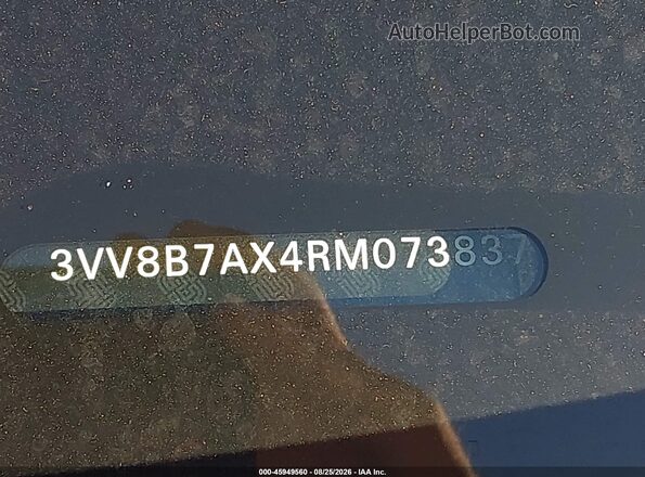 3VV8B7AX4RM073837 2024 VOLKSWAGEN TIGUAN White 