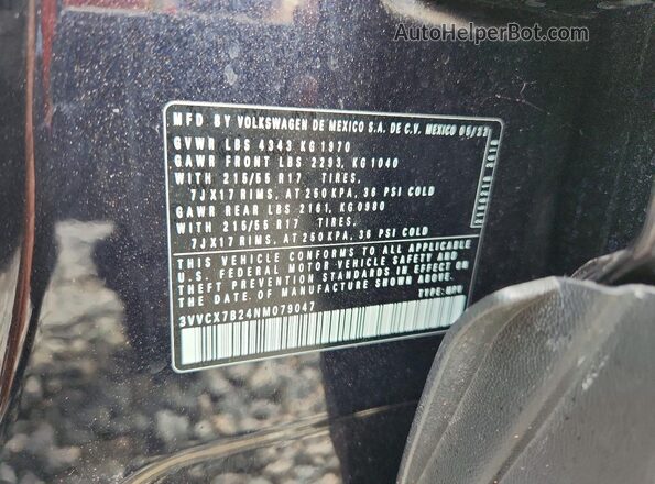 3VVCX7B24NM079047 2022 VOLKSWAGEN TAOS Black Панорамний вид салону 360°
