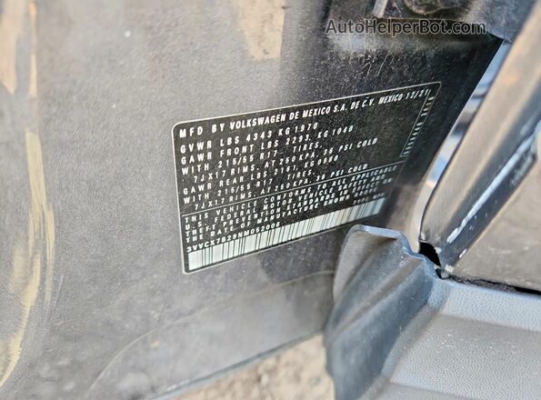 3VVCX7B29NM052006 2022 VOLKSWAGEN TAOS Teal Вид наклейки з VIN-кодом