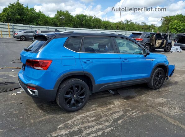 3VVEX7B20PM366834 2023 VOLKSWAGEN TAOS Синий Задняя правая четверть