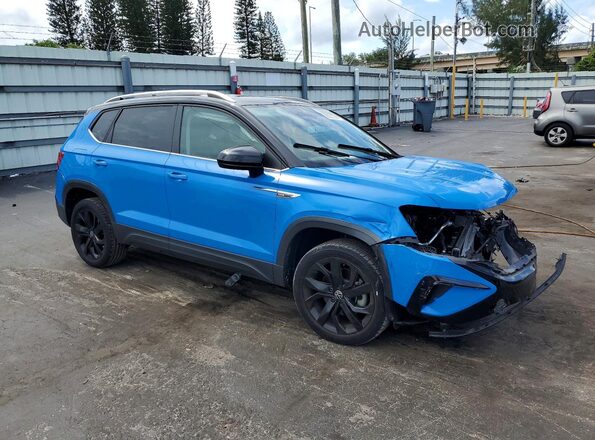 3VVEX7B20PM366834 2023 VOLKSWAGEN TAOS Синий Передняя правая четверть