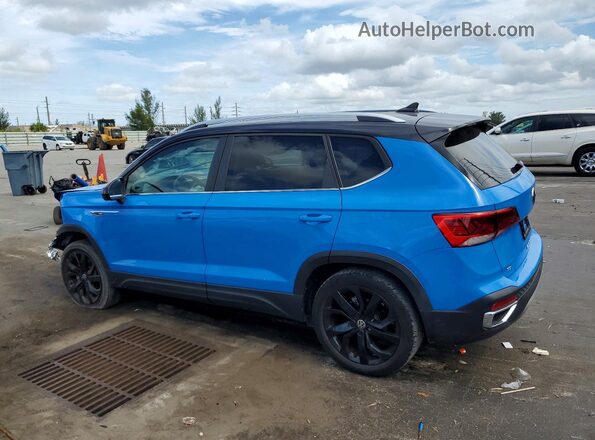 3VVEX7B20PM366834 2023 VOLKSWAGEN TAOS Синий Задняя левая четверть