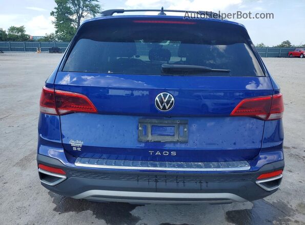 3VVEX7B22RM029097 2024 VOLKSWAGEN TAOS Blue უკანა ხედი
