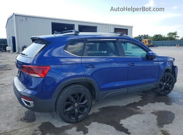 3VVEX7B22RM029097 2024 VOLKSWAGEN TAOS Blue უკანა მარჯვენა