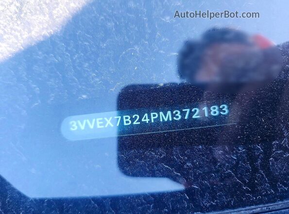 3VVEX7B24PM372183 2023 VOLKSWAGEN TAOS Black Вид наклейки з VIN-кодом