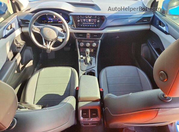 3VVEX7B25PM303017 2023 VOLKSWAGEN TAOS Blue წინა პანელის ხედი