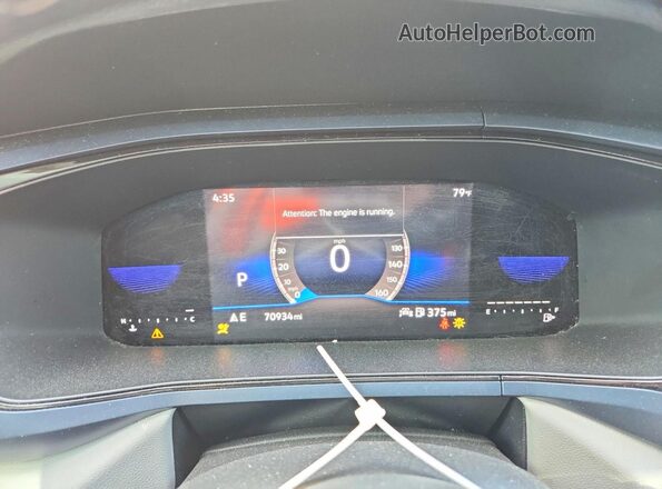 3VVEX7B2XPM306947 2023 VOLKSWAGEN TAOS Blue Vista del cuadro de instrumentos