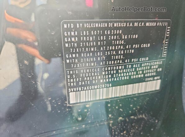 3VVFB7AX0RM028756 2024 VOLKSWAGEN TIGUAN Черный Вид подкапотного пространства