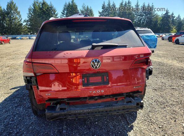 3VVLX7B21NM067549 2022 VOLKSWAGEN TAOS Red Вид ззаду