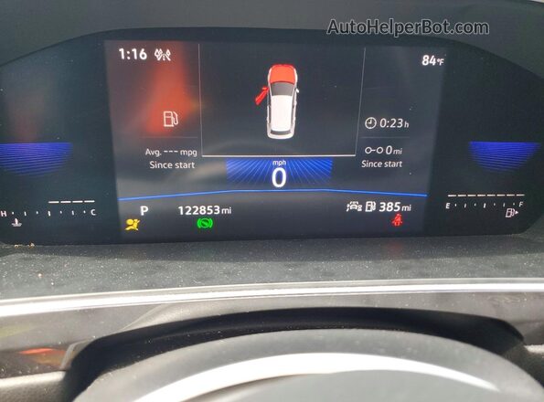 3VVMB7AX6PM018494 2023 VOLKSWAGEN TIGUAN Gray Вид щитка приладів