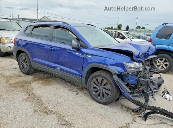 3VVMX7B22NM023046 2022 VOLKSWAGEN TAOS Синий Передняя правая четверть