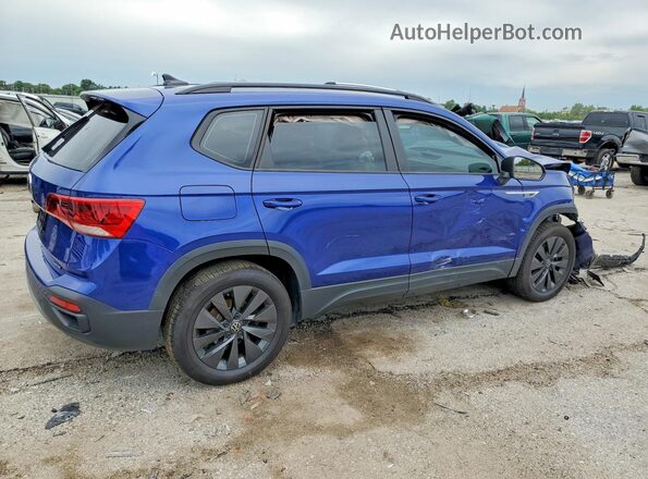 3VVMX7B22NM023046 2022 VOLKSWAGEN TAOS Синий Задняя правая четверть